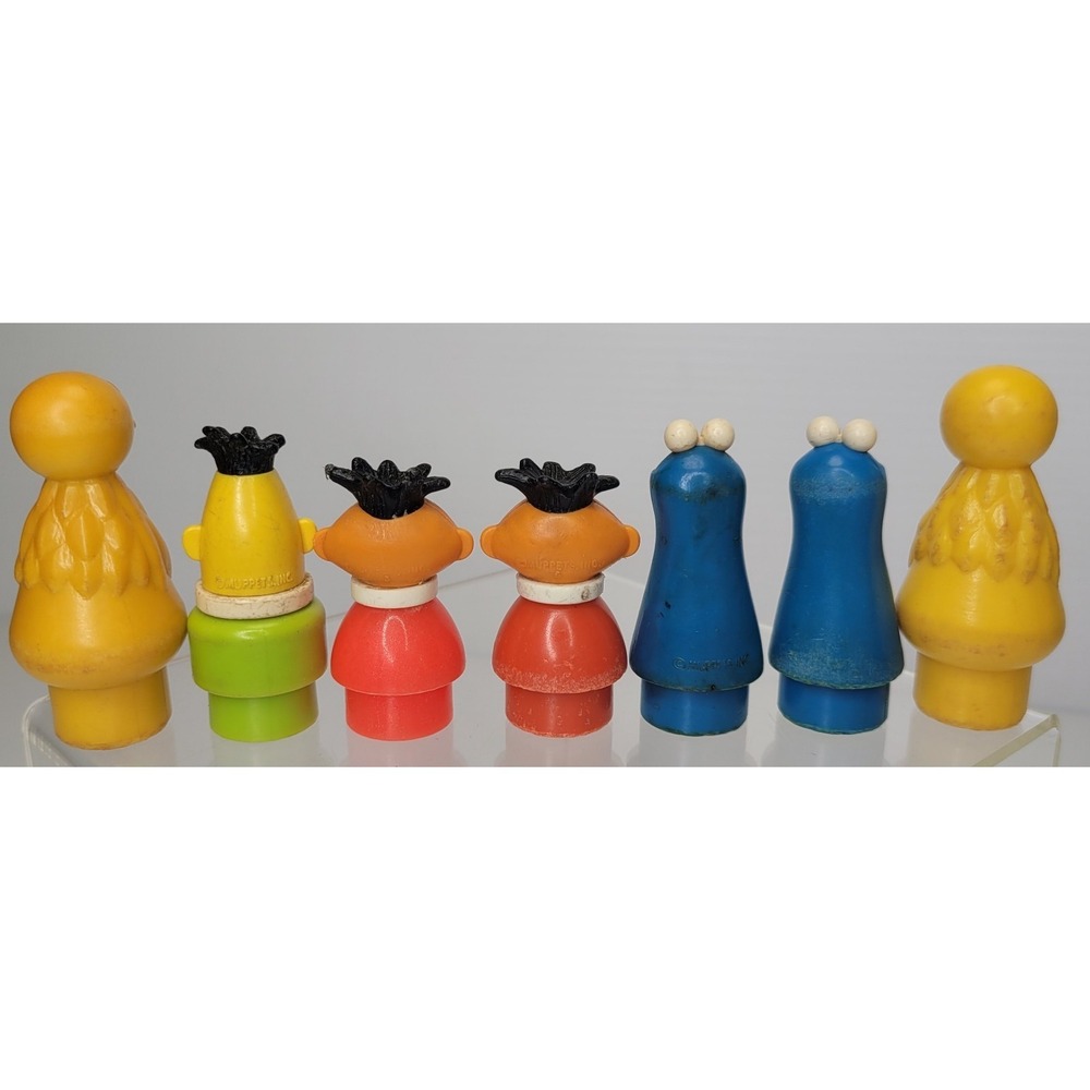 VTG Lot 7 Fisher Price Little People Sesame Street Ernie Big Bird Cookie Monster - Picture 6 of 10